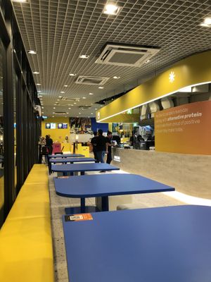 Airy colourful interior  at alt.Eatery in Bangkok