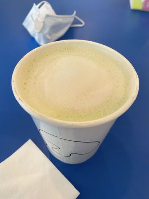 Hot alt.Matcha Latte, 85 baht  at alt.Eatery in Bangkok
