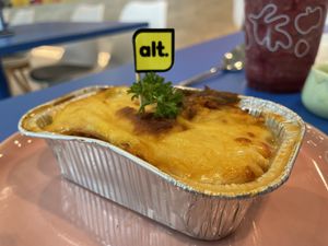 Cheesy meaty lasagne, 170 baht  at alt.Eatery in Bangkok