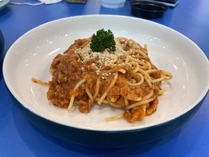 Spaghetti bolognese, 140 baht  at alt.Eatery in Bangkok