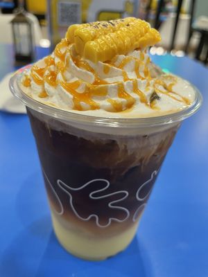 Sweetcorn latte, 109 baht  at alt.Eatery in Bangkok