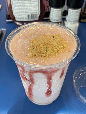 Pinky cheese frappe, 95 baht  at alt.Eatery in Bangkok