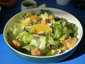 Super kale salad with yuzu dressing, 145 baht  at alt.Eatery in Bangkok