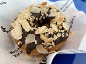 Almond joy donut, 49 baht  at alt.Eatery in Bangkok