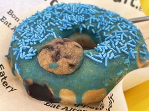Blue monster donut, 49 baht  at alt.Eatery in Bangkok