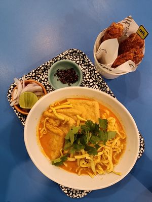 Khao soi and Korean tenders at alt.Eatery in Bangkok