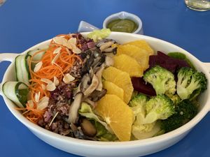 Marinated three mushroom bowl (large), 250 baht  at alt.Eatery in Bangkok