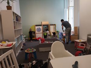 The childrens' area at Café Cocosh in Berlin