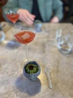 Course 7) mint ice cream   at Plates in London