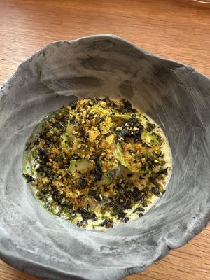 Fave dish #5 potatoes with crispy toppinggs  at Plates in London