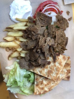 Vegan gyros portion   at Fabrica Thassos in Thasos