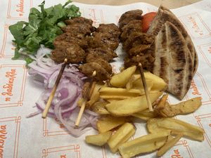 The vegan portion was delicious. The waitress even checked if I was vegan or vegetarian.   at Ladokolla  in Kefalonia