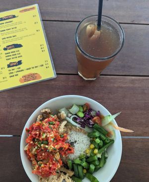 Mushroom Bowl at Goji Goji Vegan Bowl in Canggu
