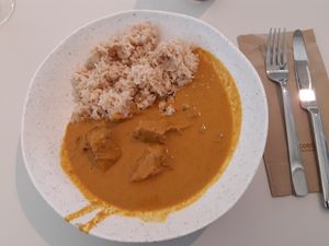 Korma curry with jackfruit at Cultivate Food - Aker Brygge in Oslo