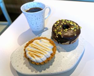 Lemon/Meringue Pie + Chocolate Crounut at Cultivate Food - Aker Brygge in Oslo
