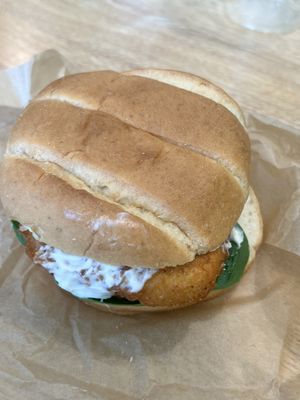 Chick’n filet sandwich   at Bosky's Vegan Grill in Springfield