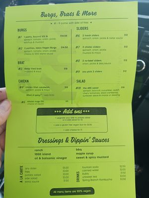 We were so hungry forgot to take pics so here's the menu lol at Bosky's Vegan Grill in Springfield