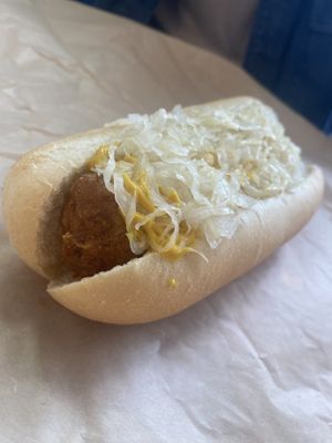 Brat  at Bosky's Vegan Grill in Springfield