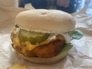 Chick’n Sandwich add Cheez   at Bosky's Vegan Grill in Springfield