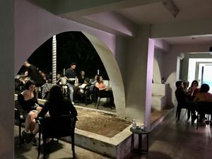 Sitting  at Altas Gastrobar in Brasilia