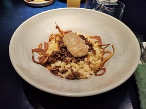 Pasta with minced meat, boring at Kultur Lokal Rank in Zurich