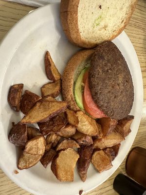 Vegan Sausage Breakfast Samdwich  at The Country Corner Cafe in Saratoga Springs