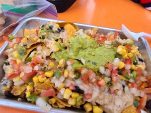 Loaded chips and guac at Shine Beer Sanctuary in Bozeman