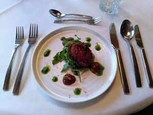 Dinner at Sonnenberg Health Hotel in Schwellbrunn