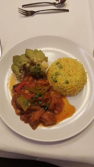 Reis, Auberginen at Sonnenberg Health Hotel in Schwellbrunn