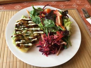 Pancake at Tea Sutra Teahouse in Newcastle Upon Tyne