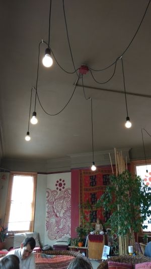 great décor at Tea Sutra Teahouse in Newcastle Upon Tyne