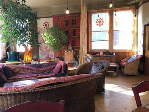 Inside  at Tea Sutra Teahouse in Newcastle Upon Tyne