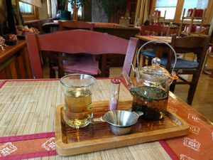 Nettle tea at Tea Sutra Teahouse in Newcastle Upon Tyne