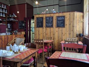 Daily Specials on Menu Board at Tea Sutra Teahouse in Newcastle Upon Tyne