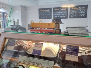 3 vegan flavours today (9 April 2023) at Fudge Kitchen in York