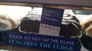 Mint chocolate fudge #Veganuary at Fudge Kitchen in York