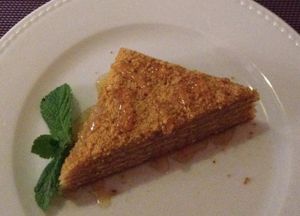 Honey Cake - very delicious at Nebos in Kyiv