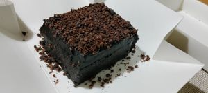 Chocolate and avocado brownie. at Nebos in Kyiv