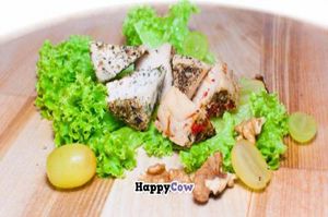 Cheese plate (author's cheese) at Nebos in Kyiv