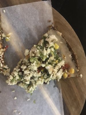 Cashew cheese pizza at Nebos in Kyiv