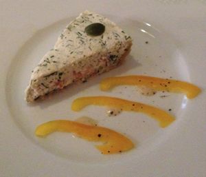 Open Cheese Pie - it is my favorite of everything I tasted.  at Nebos in Kyiv