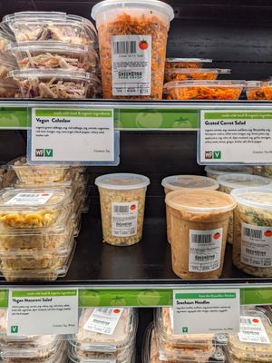 Some of the vegan prepared food selection at GreenStar Food Co-op - Cascadilla St in Ithaca