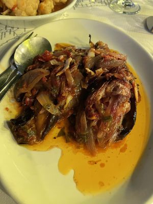 Stuffed aubergine   at Paradise Beach  in Kefalonia