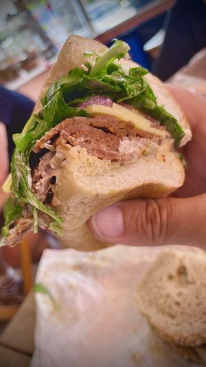 Really flavorful nice jalapeño spice to help balance out the sandwich  at Maciel's Plant-Based Butcher & Deli in Los Angeles