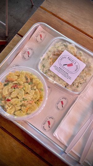 Incredible sides, potato salad, macaroni salad delicious highly recommend  at Maciel's Plant-Based Butcher & Deli in Los Angeles