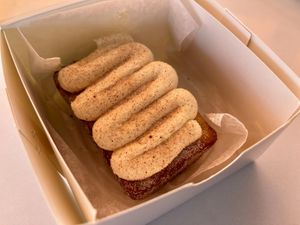 churro pound cake—what???  at Maciel's Plant-Based Butcher & Deli in Los Angeles