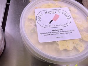 Egg salad   at Maciel's Plant-Based Butcher & Deli in Los Angeles