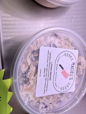 Chicken salad   at Maciel's Plant-Based Butcher & Deli in Los Angeles