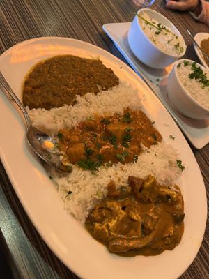 Vegan combo plate (ask for it. Not on menu)  at Jambo Cafe in Santa Fe