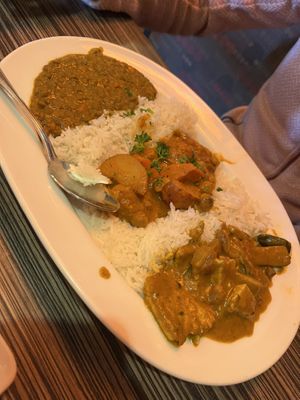 Vegan combo plate  at Jambo Cafe in Santa Fe